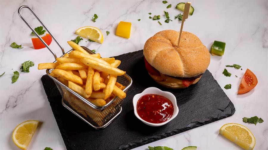 Beef Burger and Egg Butty